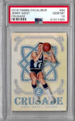 2016 Panini Excalibur Jerry West Crusade PSA 10 - Image 1 of 2