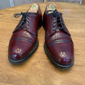 Mens Cole Haan Cap Toe Oxfords In Burgundy Leather Size 12 D - Picture 1 of 11