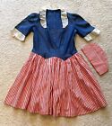 Vintage+PATRIOTIC+JULY+4TH+TWO+PIECE+LADY%27s+RED+WHITE+%26+BLUE+DRESS+%26+HAT+COSTUME
