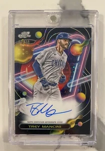 2023 Topps Cosmic Chrome Trey Mancini Black Eclipse Refactor Auto #4/10 #TM Cubs - Picture 1 of 2