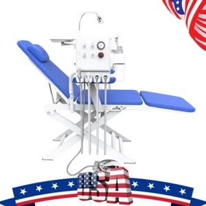 AZDENT Dental Folding Chair Air Turbine Unit + Rechargeable LED Light Lamp - Picture 1 of 10