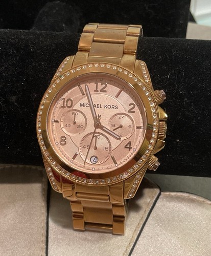 Michael Kors MK5263 Cronografo Quadrante Rosa Oro Acciaio Inox Orologio da Donna