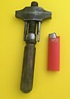 ANTIQUE FRENCH TYPE DOUBLE SCREW 7,8" OCTAGONAL WOOD HANDLE VINTAGE GARAGE CAR
