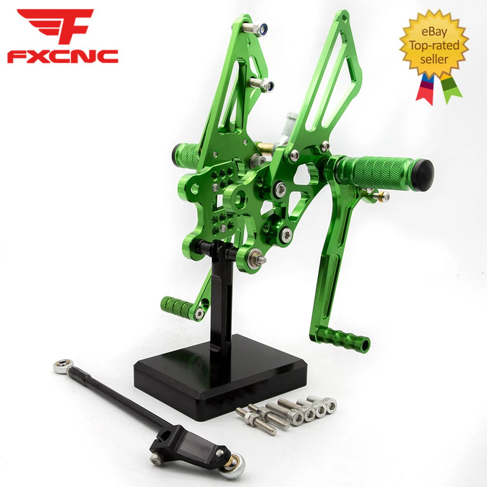 For Kawasaki Ninja ZX12R 2000 2001 CNC Rearset Footpegs Footrest Adjustable Set - Изображение 1 из 4