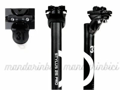 Tija de sillín 3T Stylus 25 Pro retroceso aleación 31,6x350 mm nueva Foto 1 de 2