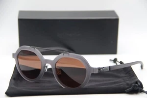 NEW IC! BERLIN EDISON ECOGREY CLEAR BROWN LENS AUTHENTIC SUNGLASSES W/CASE 47-23 - Picture 1 of 4