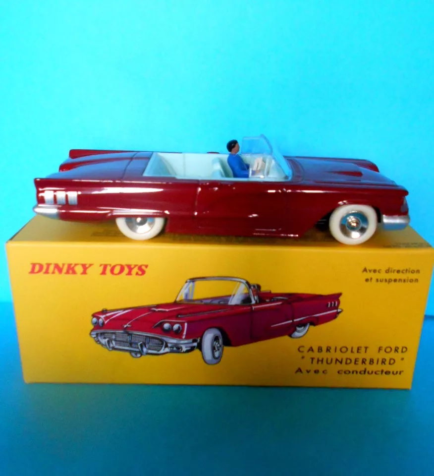 DIE CAST CABRIOLET FORD THUNDERBIRD  DEAGOSTINI DINKY TOYS Scala 1/43 [555] - Immagine 1 di 1