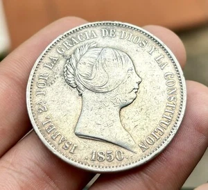 Moneda PLATA 20 Reales 1850 MADRID . ISABEL II - Imagen 1 de 9