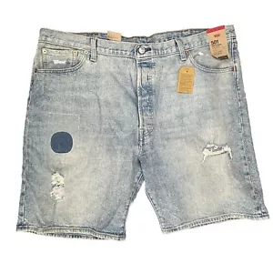 Levi's Levis Men 9" Distressed Ripped Repaired 501 Original Denim Shorts 44 - Picture 1 of 13