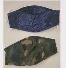 Mask Face Coverings 2 Brand New Blue and Green Camouflage