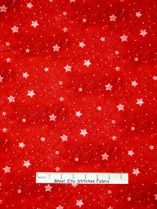 Christmas Fabric Holiday Stars Red Tonal Star SPX Old World Christmas By Yard - Picture 1 of 1