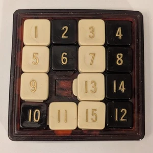 Juego de 15 rompecabezas vintage - Rudolf Steiner EE. UU. - Slide Tile Pocket Logic 15 rompecabezas - Imagen 1 de 11