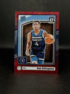 Rob Dillingham 2024-25 Donruss Optic Rated SSP Red Glitter RC SP /75 - Bild 1 von 2