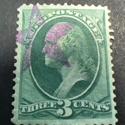 Scott # 158-3c Washington Banknote Fancy Red Star Cancel-Used-US - Image 1 of 2