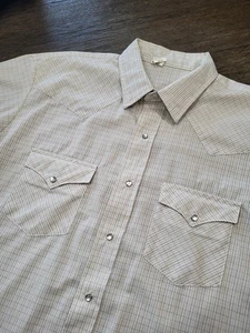 Vtg Texas Cotton Shirt Men's XL Short Sleeve Extra Long Tail USA Striped - Picture 1 of 4