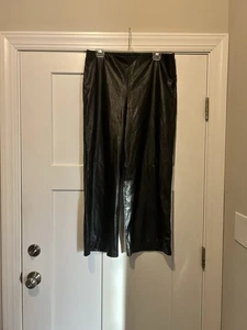 Pantalones Karen Kane Pierna Ancha Imitación Cuero Para Mujer Talla XL Gótico Rocker City Edgy - Imagen 1 de 8