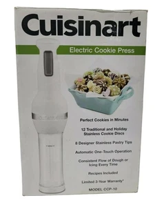 Cuisinart CCP-10 Electric Cookie Press 8 Decorating tips 12 Discs - Useds 010 - Picture 1 of 2