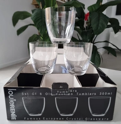 New Louie Renie Crystal Tumbler Drinking Glassware 300ml 6pc Bohemian - image 1 of 4