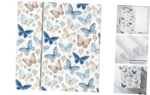 Hand Towels for Bathroom Set of 2 Hand Bath Towels Soft Flying Butterfly - Picture 1 of 7