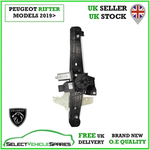 OE NEW PEUGEOT RIFTER LEFT SIDE SLIDING DOOR WINDOW REGULATOR & MOTOR 2019> - Picture 1 of 5