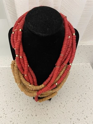 Chico's Five Strand Statement Summer Necklace Tropical Beach 20” NWOT - Image 1 of 4