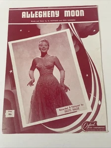 Vintage Sheet Music - Allegheny Moon, Hoffman/Manning 1956 - Picture 1 of 5