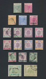 MALAYA PERAK STAMPS 1895 TIGERS INC SG #66a MALFORMED C & $3 #78 SIGNED-CLASSICS - Picture 1 of 24
