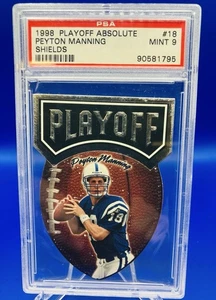 1998 Playoff Absolute Peyton Manning Shields Rookie RC #18 POP 17 PSA 9 - Picture 1 of 2
