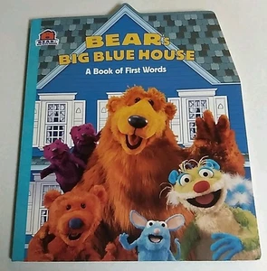 1999 Bear In The Big Blue House Board Book of First Words Jim Henson 13.5"x11" - Imagen 1 de 19