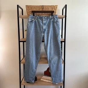 Levi's 1997 Vintage 551 Relaxed Fit Tapered Leg Cotton Jeans, 18 Long - Picture 1 of 10