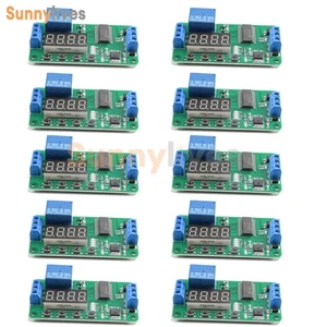 1-10x Multifunction Self-lock 12V Relay Time Delay PLC Cycle Timer Module Switch - Picture 1 of 44