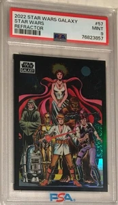 2022 Topps Star Wars Chrome Galaxy PSA 9 Star Wars REFRACTOR #57 BOX COVER ART - Picture 1 of 2