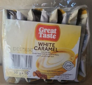 (3 paquetes.) Mezcla de café instantáneo Great Taste White Caramel 3 en 1 (total 30 sobres)  - Imagen 1 de 2