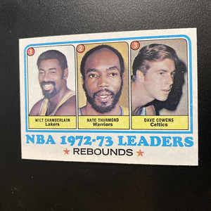1973-74 Topps Basketball Wilt Chamberlain/ Dave Cowans Card #157 Hall of Famers