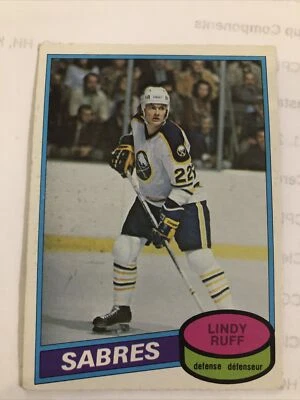 1980-81 O-Pee-Chee Lindy Ruff Rookie Card #319 Buffalo Sabers - Image 1 of 2