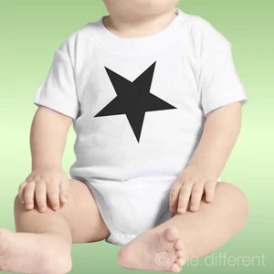 Body Neonato Unisex Stella Nera Black Star Minimal Idea Regalo - Foto 1 di 1