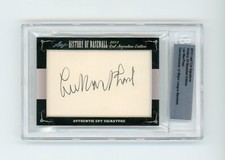 Lee MacPhail 2012 Leaf History of Baseball Cut Signature Auto Autograph BAS COA