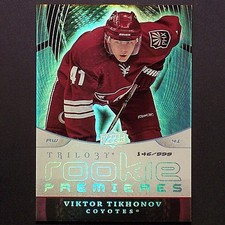 VIKTOR TIKHONOV 2008/09 Trilogy Rookie Premieres /999 #135 Arizona Coyotes