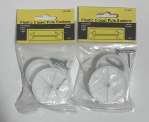 2x Pairs- Closet Rod Holder Shower pole end Support curtain 1-3/8" tool - Picture 1 of 2