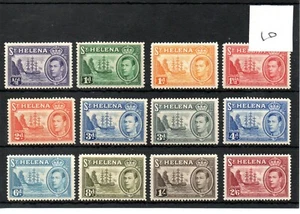 St Helena - George V1 (10) 1938 - Definitives 12 values - mint SG Cat £126 - Picture 1 of 1