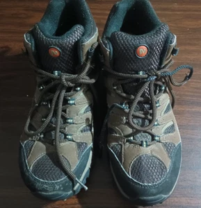 Merrell Men's 9.5 Moab Mid Waterproof Gortex Dark Earth - Picture 1 of 12