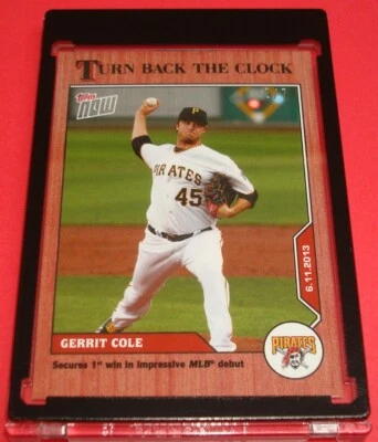 2020 TOPPS NOW TURN BACK THE CLOCK GERRIT COLE #73 RARE CHERRY VERSION #2/7 - Image 1 of 4