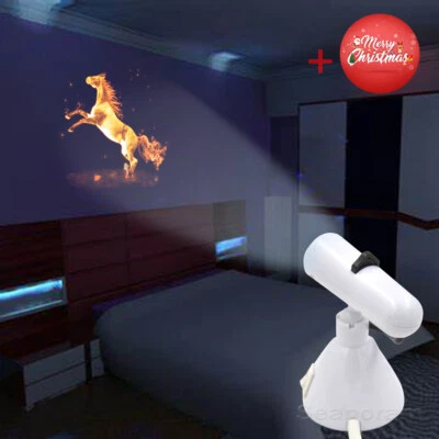 Caballo Con Decoración de Navidad Hogar Bar Tienda Interior Lámpara LED Proyector Luz de Sombra Foto 1 de 4