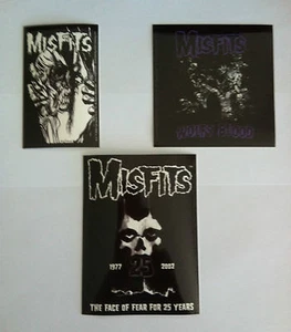 THE MISFITS 3 Pack of Stickers Eyeball, Wolfs Blood & Fear NEW Official Rare - Picture 1 of 4
