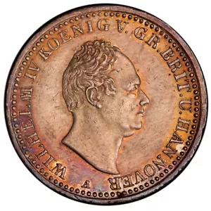 Hannover Thaler 1835-A UNC Guillermo IV - Imagen 1 de 2