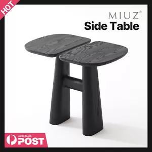 MIUZ Black Solid Ash Wood Side Table Coffee Table Accent Table - Picture 1 of 9