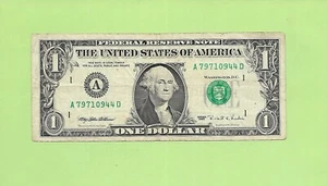 1995 $1 WEB FED PRESS A 7971 0944 D .... FRONT PLATE-7, BACK-8 RUN-13 - Picture 1 of 2