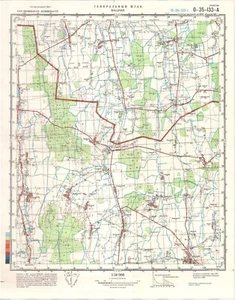Mapa topográfico militar soviético ruso - VAŠKAI (Lituania). 1:50K, ed. 1991 - Imagen 1 de 7