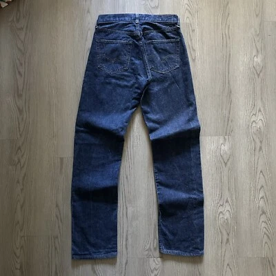 Vintage Levi’s Dark Denim 502 Fuzzy 29x32 Black Bar Tack - Image 1 of 4