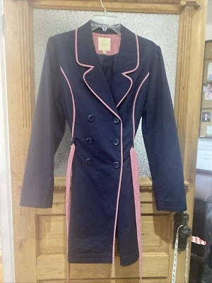 NWOT MOD CLOTH XL NAVY BLUE DOUBLE BREASTED COAT JACKET - Image 1 of 4